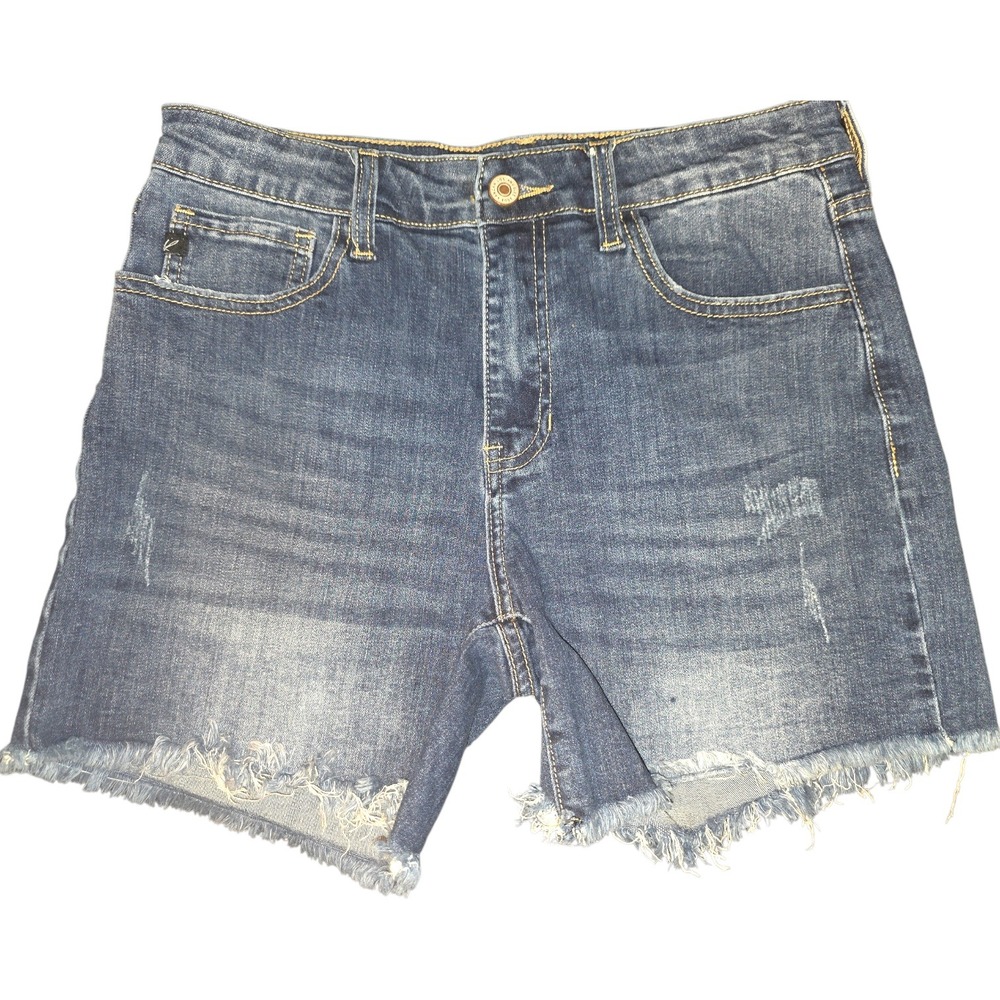 KanCan Distressed Estilo Frayed Hem Denim Shorts Blue Wash Women's Size 9